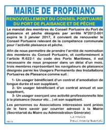 Renouvellement du Conseil Portuaire Renouvellement du Conseil Portuaire