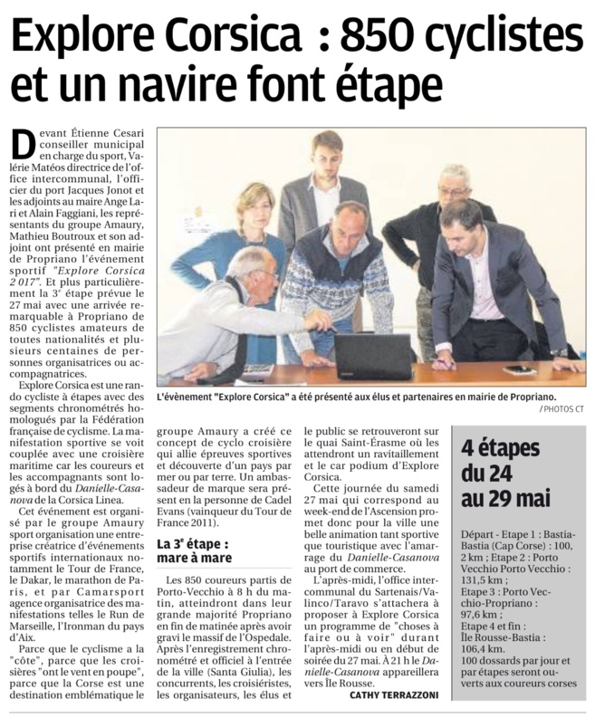 La cyclostportive EXPLORE CORSICA à Propriano La cyclostportive EXPLORE CORSICA à Propriano