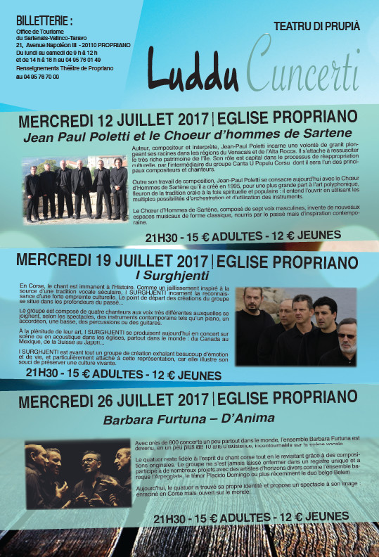 Concerts en l'église de Propriano Concerts en l'église de Propriano
