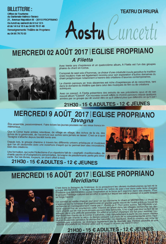 Concerts en l'église de Propriano