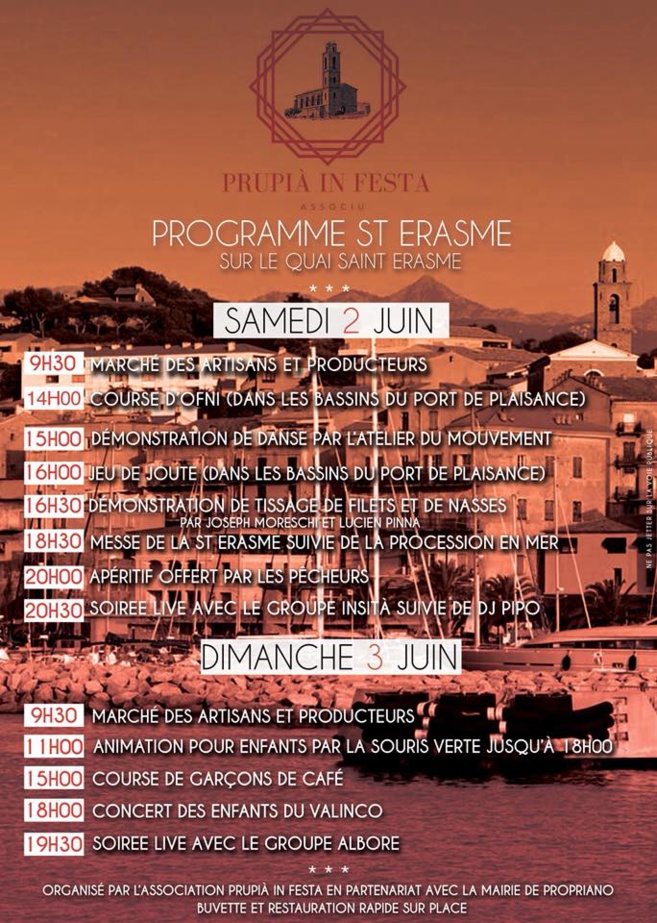 Festivités de la Saint Érasme : 2 & 3 juin 2018 Festivités de la Saint Érasme : 2 & 3 juin 2018