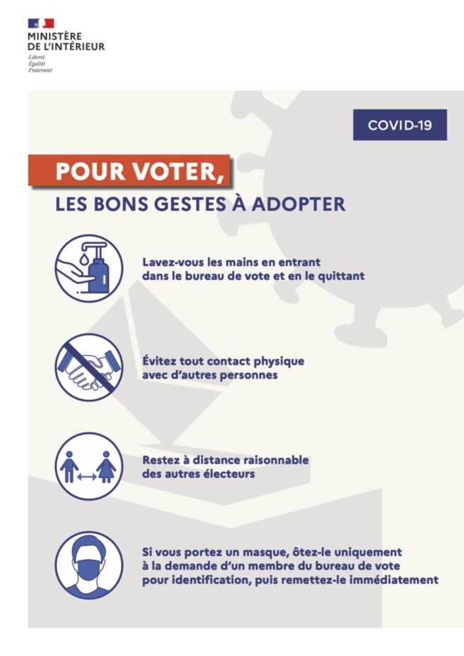 Des mesures pour garantir la sécurité sanitaire et le bon déroulement des opérations électorales Des mesures pour garantir la sécurité sanitaire et le bon déroulement des opérations électorales