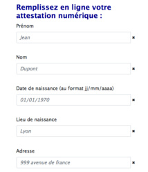 Attestation de déplacement numérique