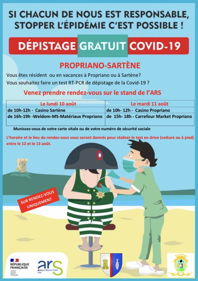 COVID-19 : Dépistage gratuit COVID-19 : Dépistage gratuit