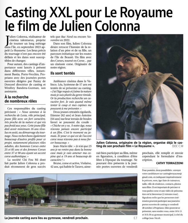 Casting cinéma Casting cinéma