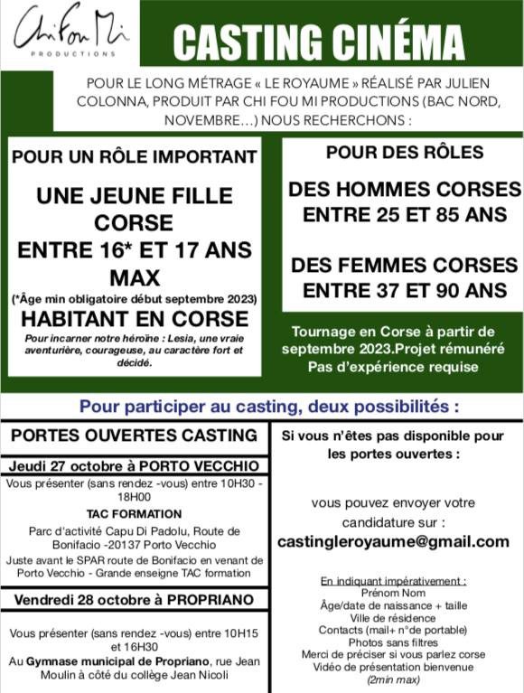 Casting cinéma Casting cinéma