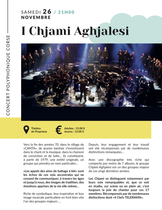 { Concert ~ chants corses } I Chjami Aghjalesi { Concert ~ chants corses } I Chjami Aghjalesi