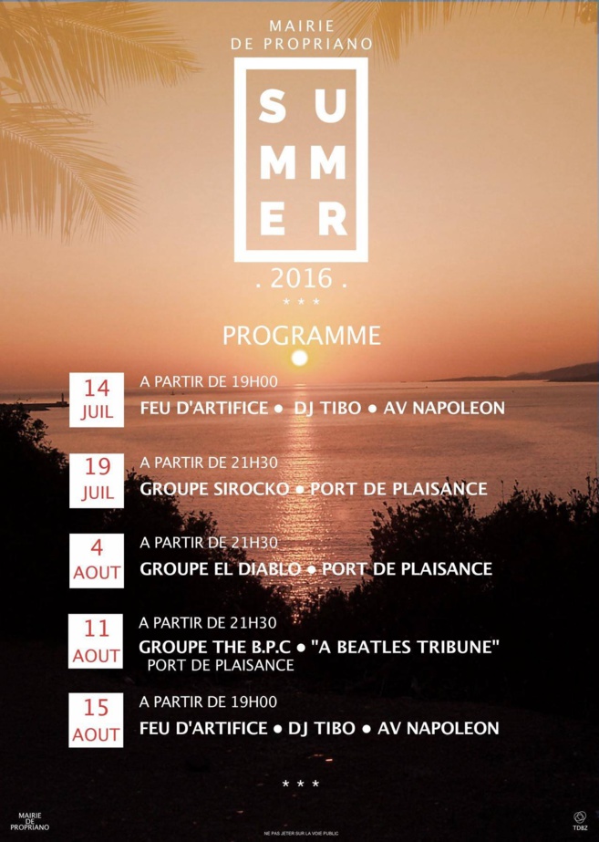 Animations estivales 2016 Animations estivales 2016