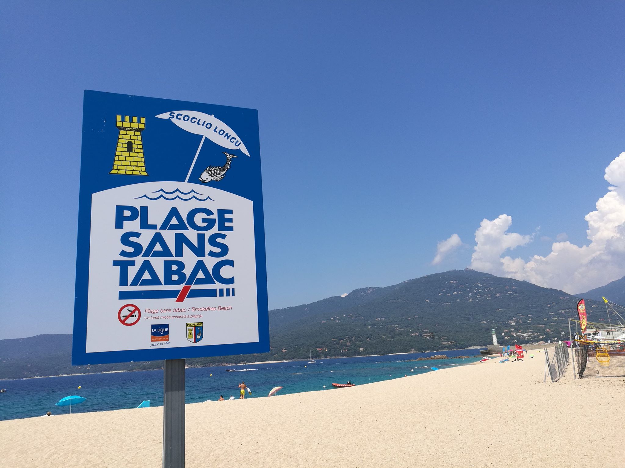 Les plages de Propriano labellisées "sans tabac" Les plages de Propriano labellisées "sans tabac"