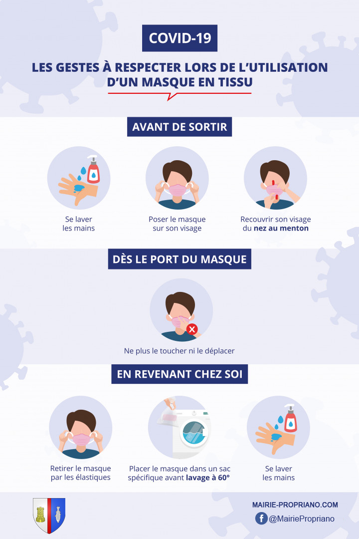 Distribution de masques barrières à la population
