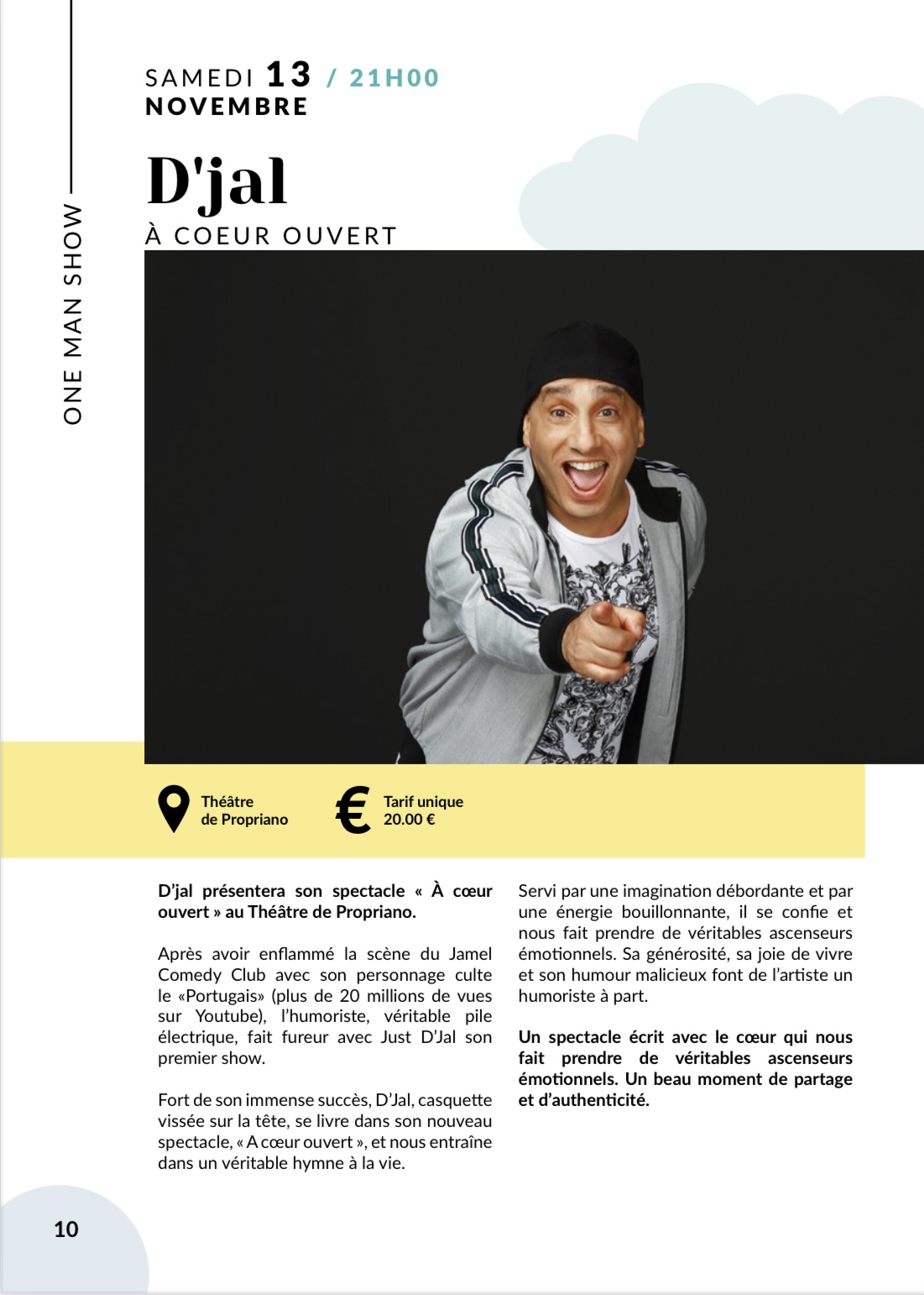 { Spectacle ~ One man show } D'JAL - A cœur ouvert