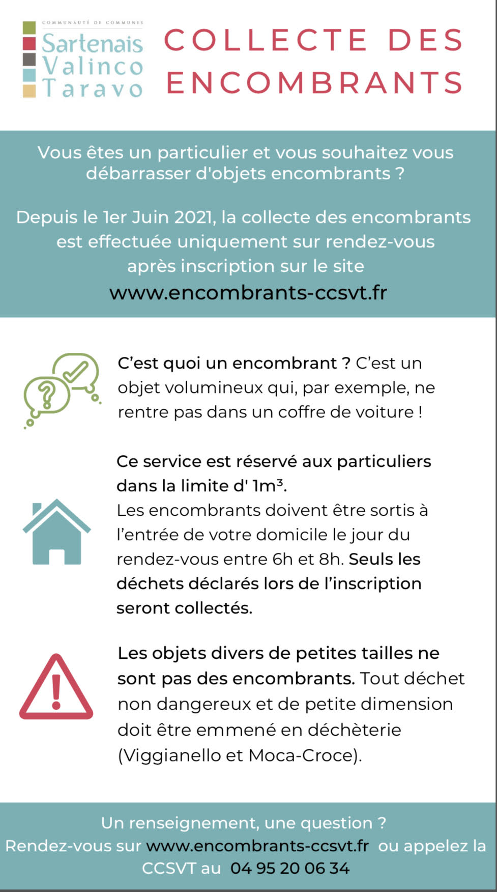Rappel des modalités de collecte des encombrants Rappel des modalités de collecte des encombrants