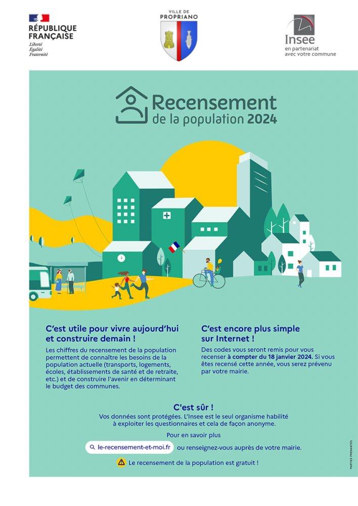 Campagne de recensement 2024 à Propriano Campagne de recensement 2024 à Propriano