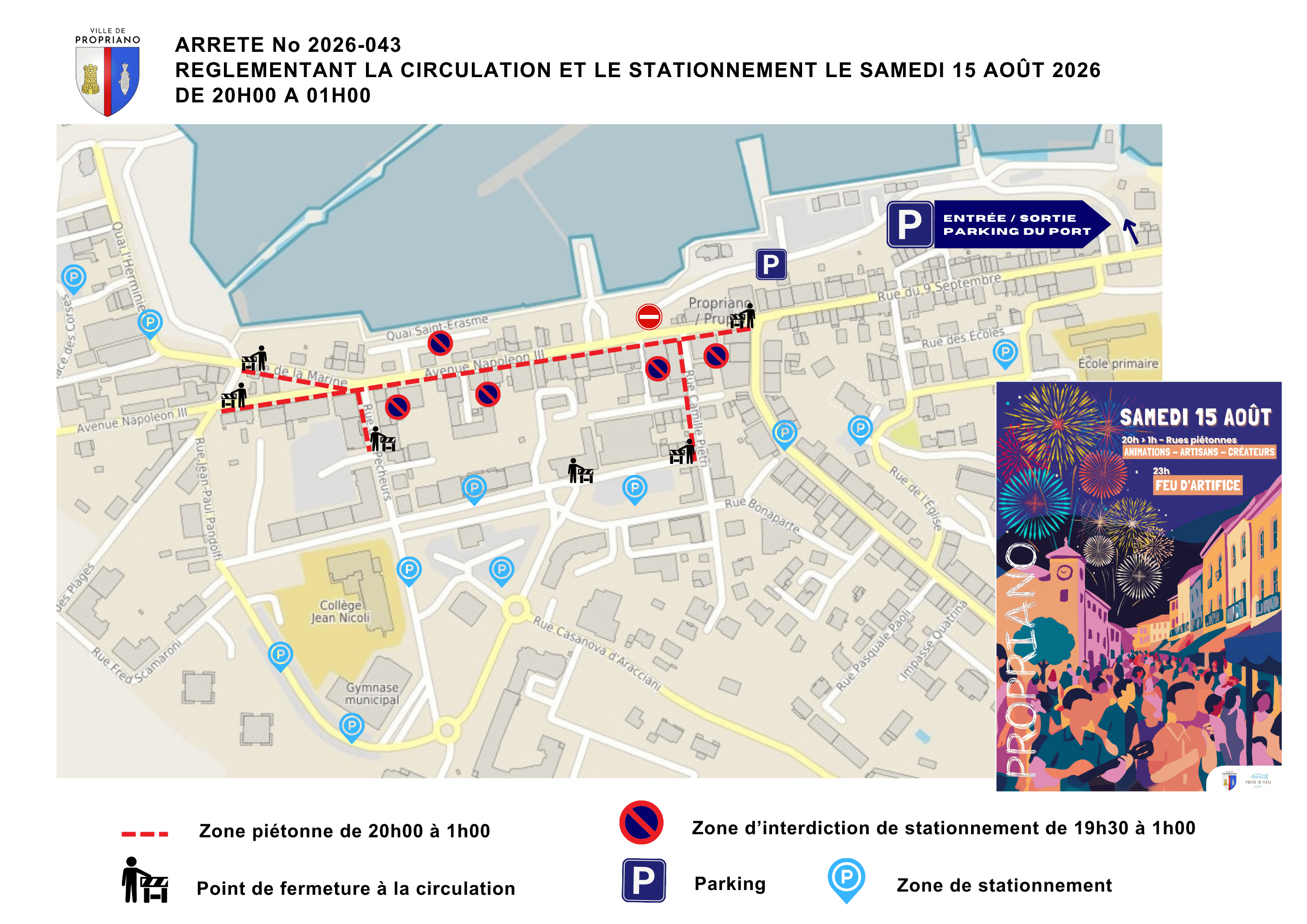 15 août à Propriano : une soirée festive et un grand feu d’artifice