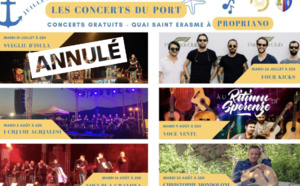 Les concerts du Port : soirée du 19 juillet annulée 