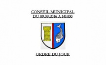 Réunion du conseil municipal du 9 septembre 2016