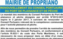 Renouvellement du Conseil Portuaire