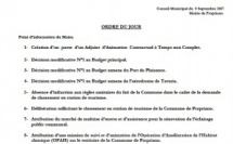 Réunion du conseil municipal du 8 septembre 2017 - 14h30