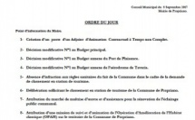 Réunion du conseil municipal du 8 septembre 2017 - 14h30 Réunion du conseil municipal du 8 septembre 2017 - 14h30